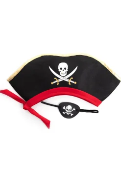 Accessories>Little Adventures Deluxe Pirate Hat & Eye Patch