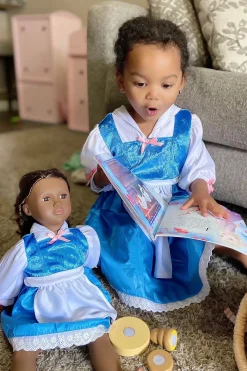 Doll Dress Ups>Little Adventures Doll Dress Beauty Day Dress With Hair Bow