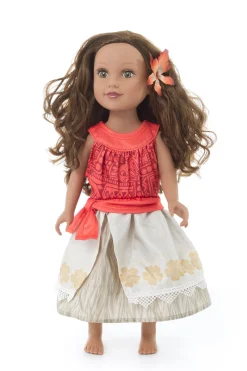 Doll Dress Ups>Little Adventures Doll Dress Island Princess W/Hair Clip