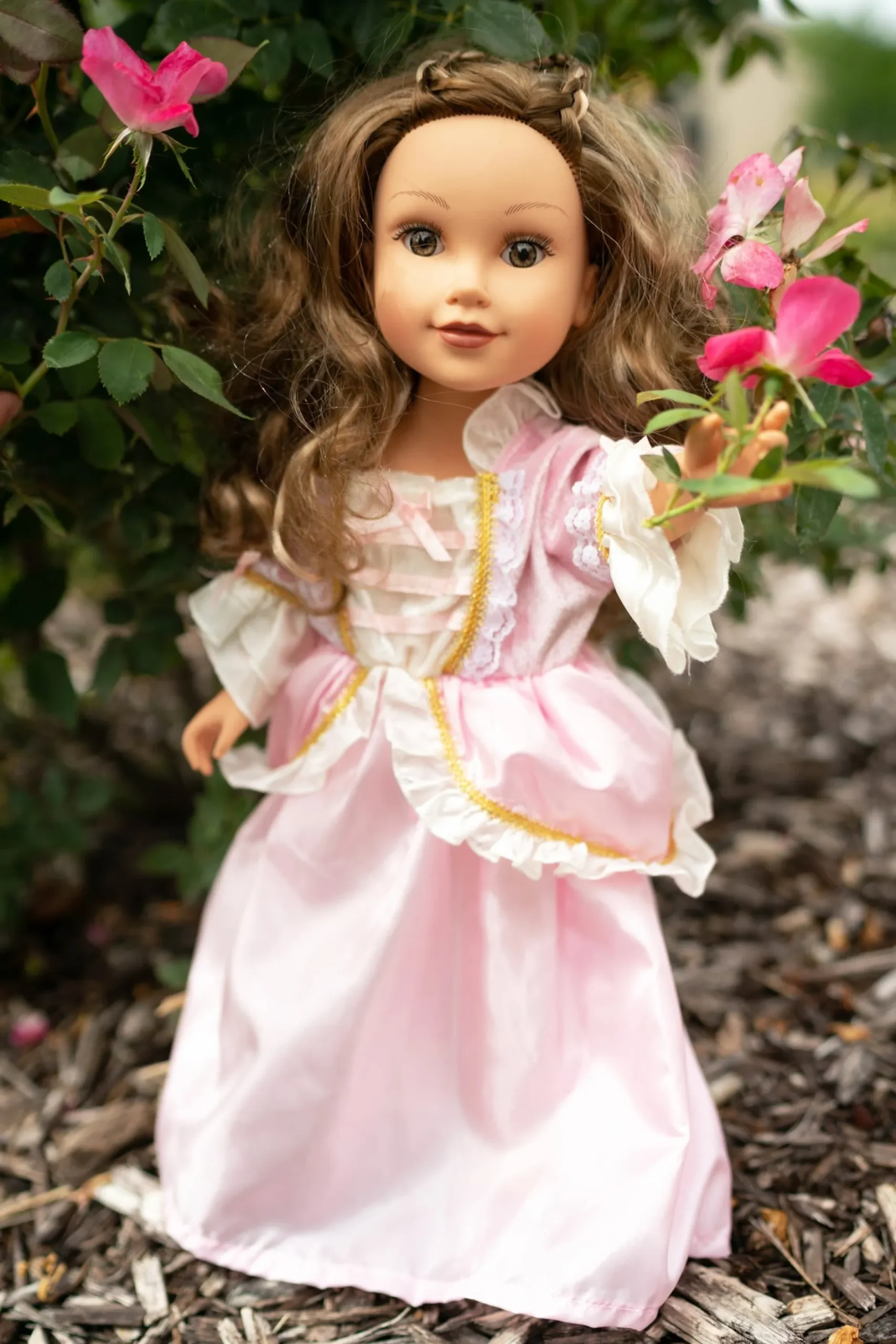 Doll Dress Ups>Little Adventures Doll Dress Pink Vintage Princess