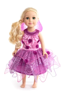 Doll Dress Ups>Little Adventures Doll Dress Purple Blossom Fairy With Wings