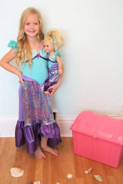 Doll Dress Ups>Little Adventures Doll Dress Purple Sparkle Mermaid