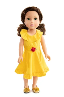 Doll Dress Ups>Little Adventures Doll Dress Yellow Beauty Twirl