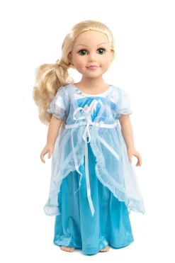 Doll Dress Ups>Little Adventures Doll Nightgown Ice Princess With Blue Robe