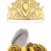 Doll Dress Ups>Little Adventures Doll Shoes And Tiara Gold