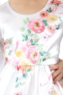 Dresses>Little Adventures White Floral Beauty